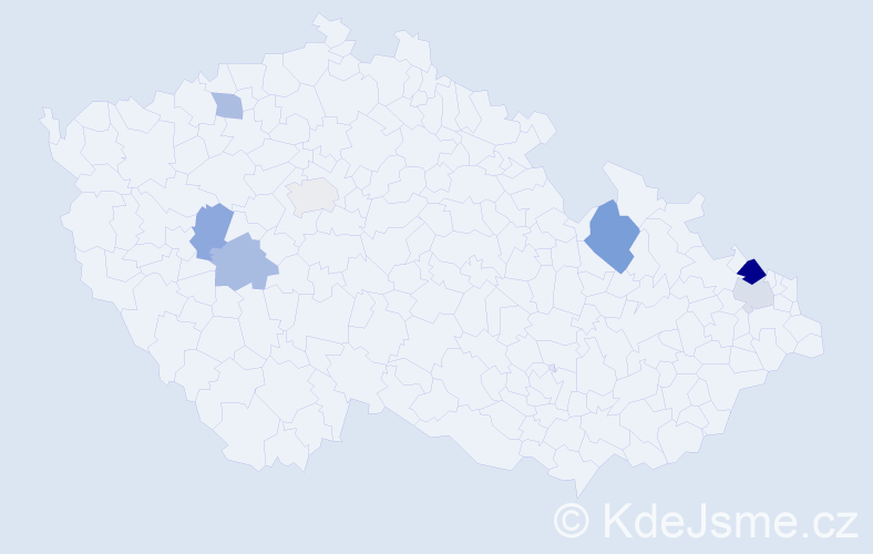 Příjmení: 'Kostelniková', počet výskytů 11 v celé ČR