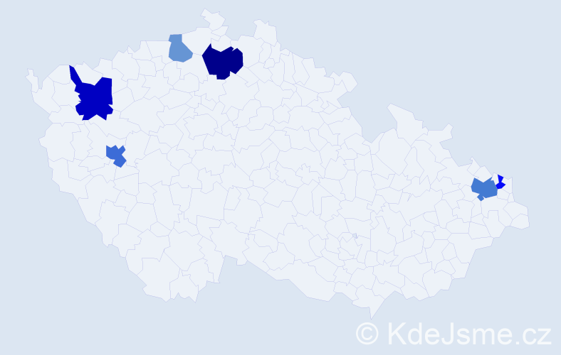 Příjmení: 'Gemerová', počet výskytů 11 v celé ČR