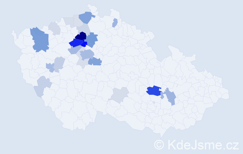 Příjmení: 'Michovská', počet výskytů 85 v celé ČR
