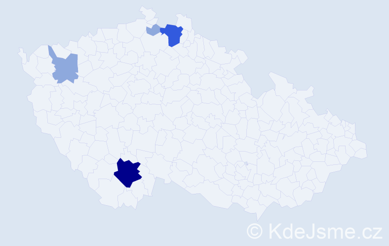 Příjmení: 'Dierzé', počet výskytů 10 v celé ČR