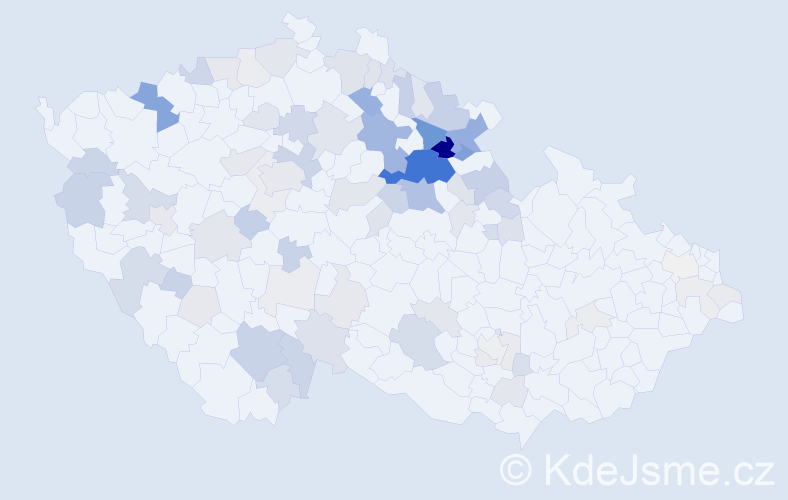Příjmení: 'Voltr', počet výskytů 266 v celé ČR