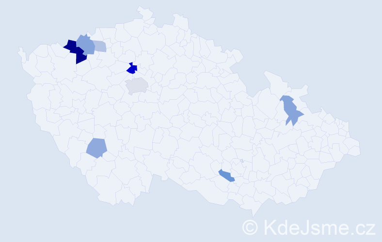 Příjmení: 'Enzmann', počet výskytů 17 v celé ČR