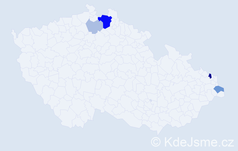 Příjmení: 'Brzulová', počet výskytů 14 v celé ČR
