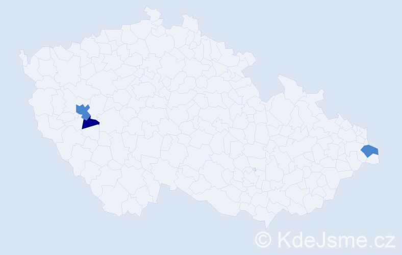 Příjmení: 'Arzberger', počet výskytů 5 v celé ČR