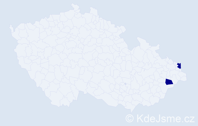 Příjmení: 'Bejaoui', počet výskytů 2 v celé ČR