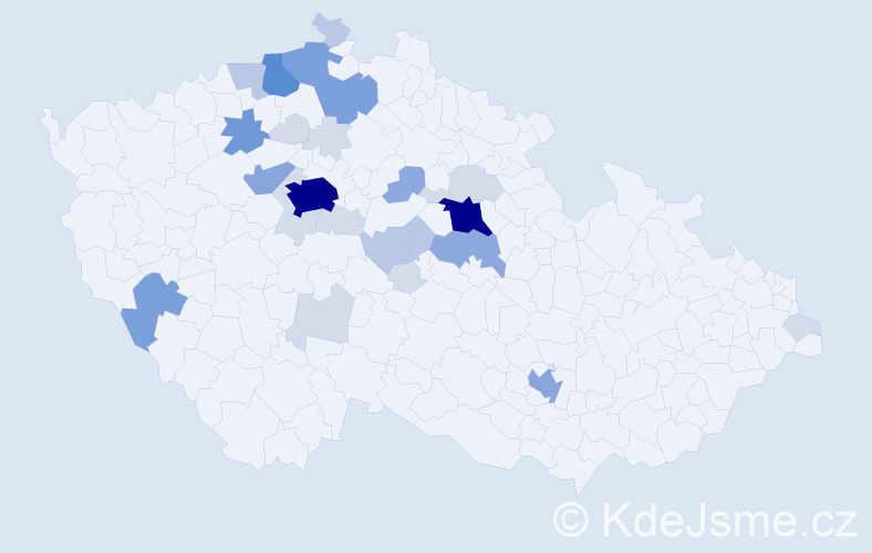 Příjmení: 'Ipserová', počet výskytů 95 v celé ČR