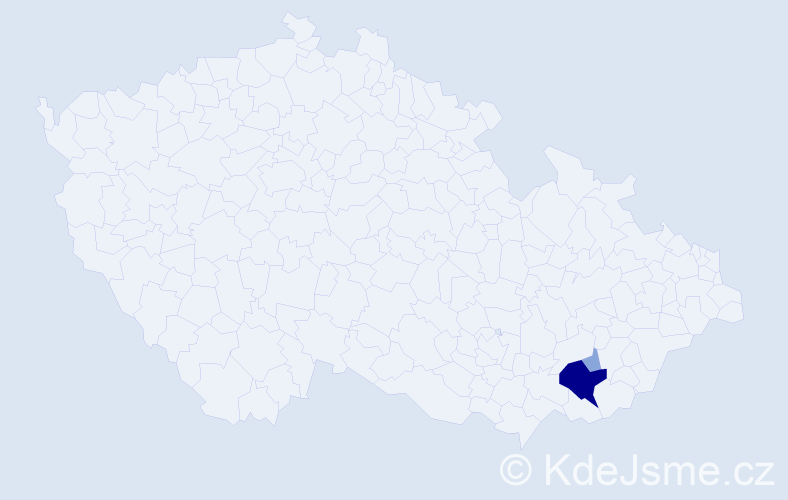 Příjmení: 'Čevelíčková', počet výskytů 11 v celé ČR