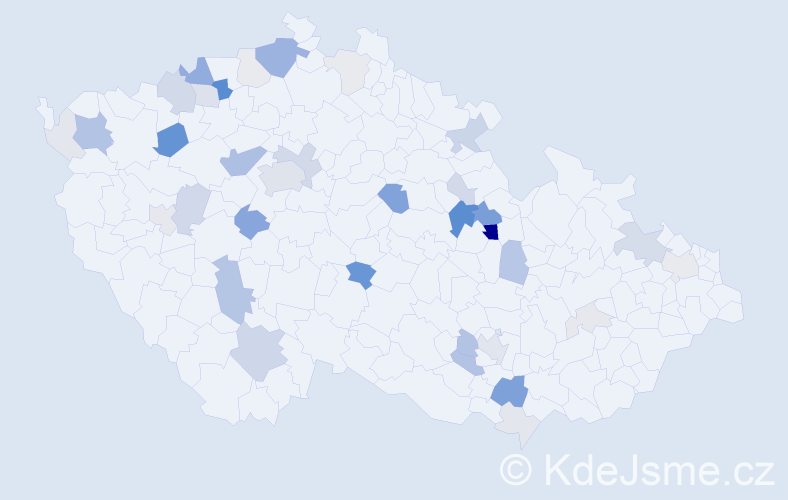 Příjmení: 'Cibula', počet výskytů 142 v celé ČR
