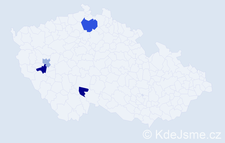 Příjmení: 'Rostásová', počet výskytů 5 v celé ČR