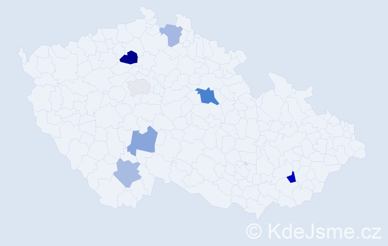 Příjmení: 'Dobra', počet výskytů 11 v celé ČR