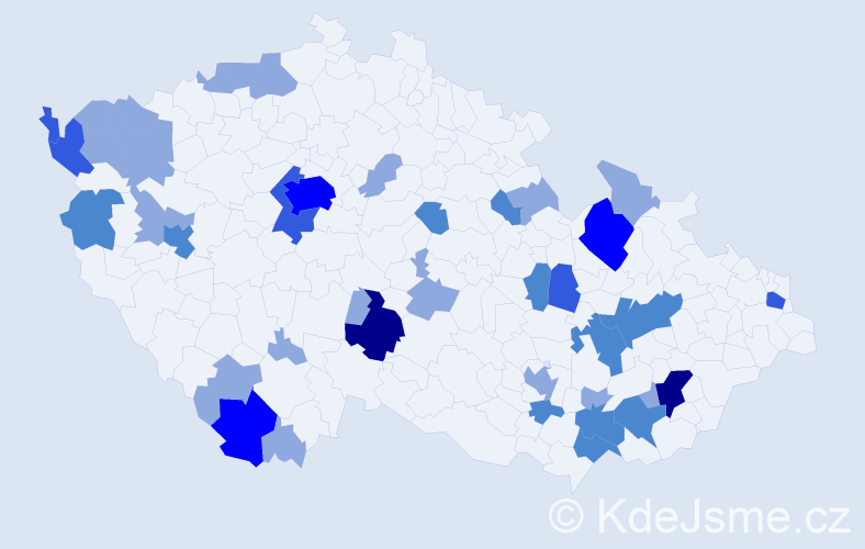 Příjmení: 'Dirbák', počet výskytů 78 v celé ČR
