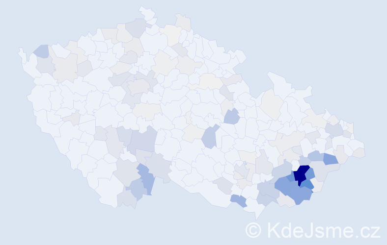Příjmení: 'Miklová', počet výskytů 591 v celé ČR