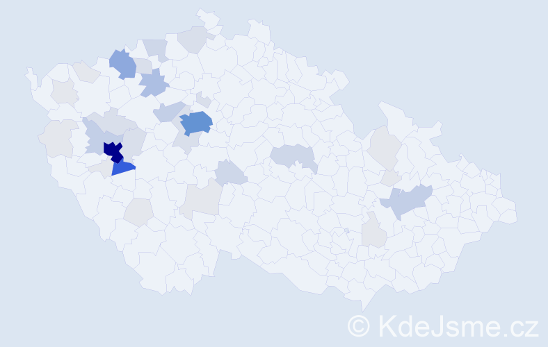 Příjmení: 'Kotora', počet výskytů 143 v celé ČR