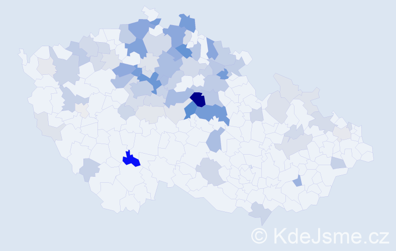 Příjmení: 'Koberová', počet výskytů 310 v celé ČR