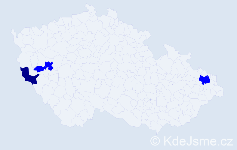 Příjmení: 'Kukuková', počet výskytů 5 v celé ČR
