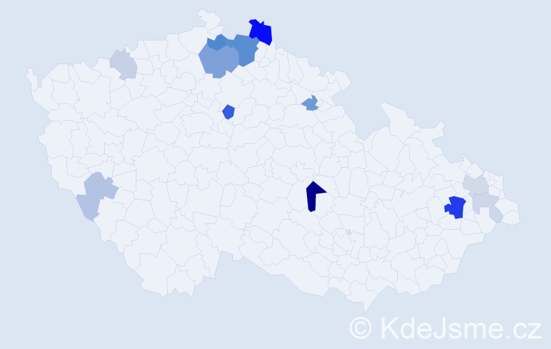 Příjmení: 'Šemberk', počet výskytů 31 v celé ČR