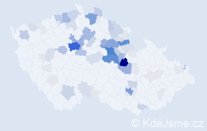 Příjmení: 'Zavoralová', počet výskytů 288 v celé ČR