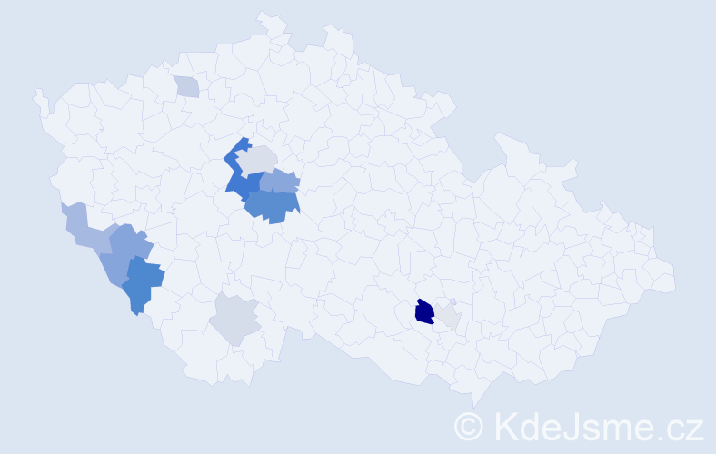Příjmení: 'Babánková', počet výskytů 31 v celé ČR