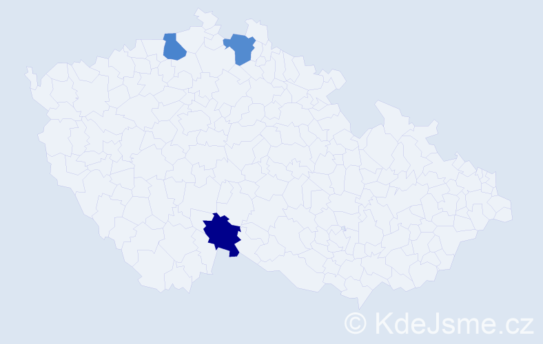 Příjmení: 'Erb', počet výskytů 3 v celé ČR