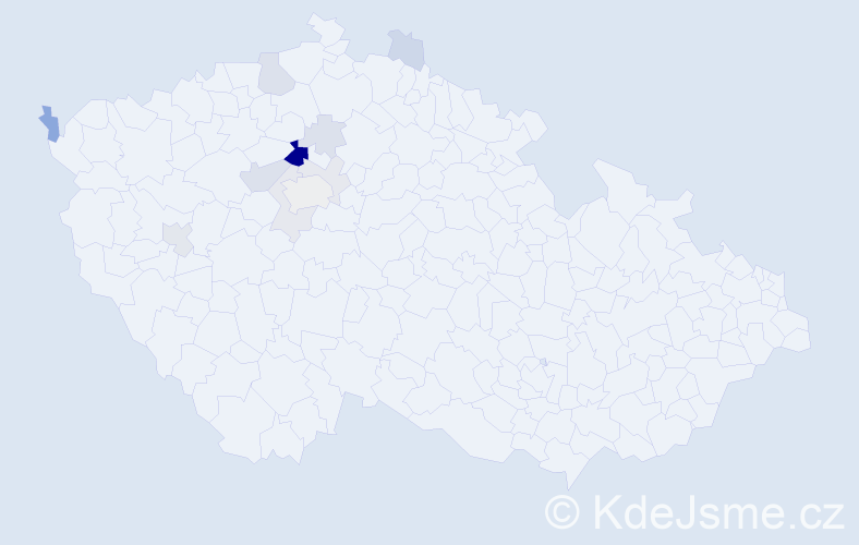 Příjmení: 'Kympl', počet výskytů 31 v celé ČR