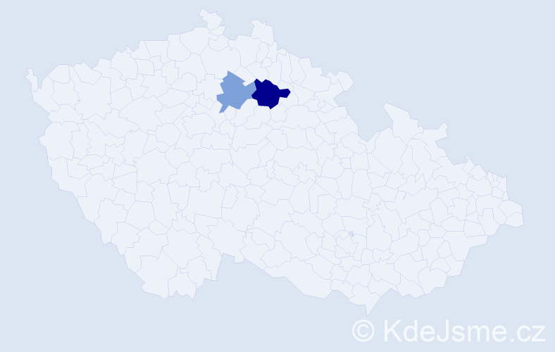 Příjmení: 'Vorásek', počet výskytů 3 v celé ČR