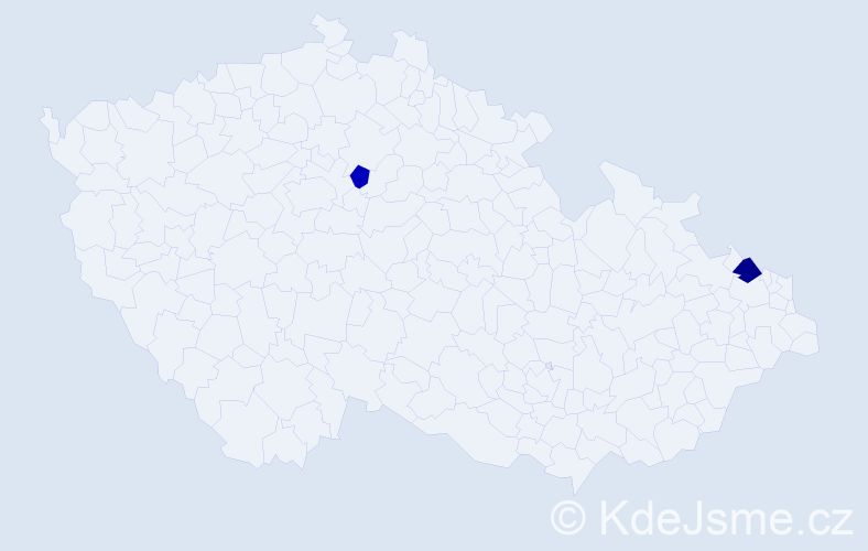 Příjmení: 'Pacurová', počet výskytů 9 v celé ČR