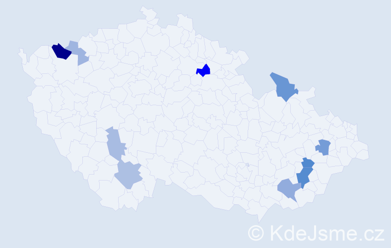 Příjmení: 'Štefanko', počet výskytů 22 v celé ČR
