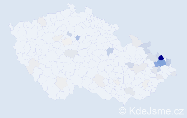 Příjmení: 'Robenek', počet výskytů 211 v celé ČR