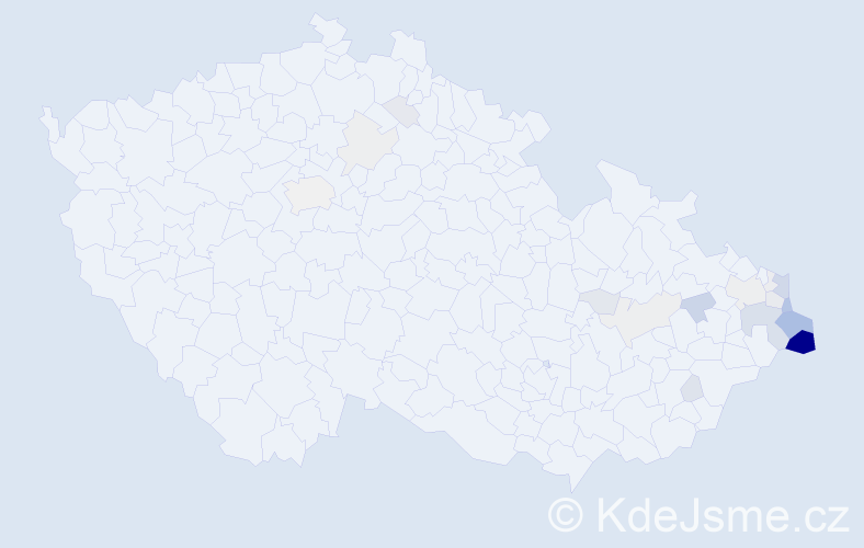 Příjmení: 'Marszalek', počet výskytů 78 v celé ČR