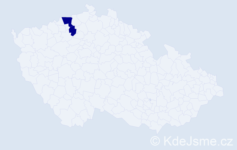 Příjmení: 'Lekić', počet výskytů 2 v celé ČR