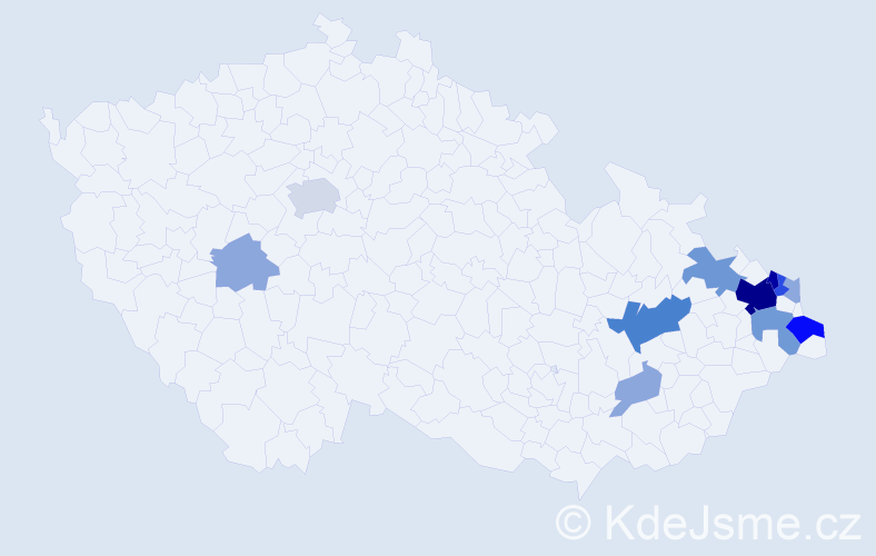 Příjmení: 'Gondková', počet výskytů 35 v celé ČR