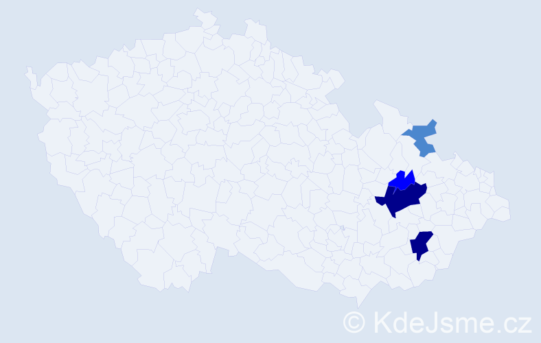 Příjmení: 'Keňa', počet výskytů 9 v celé ČR