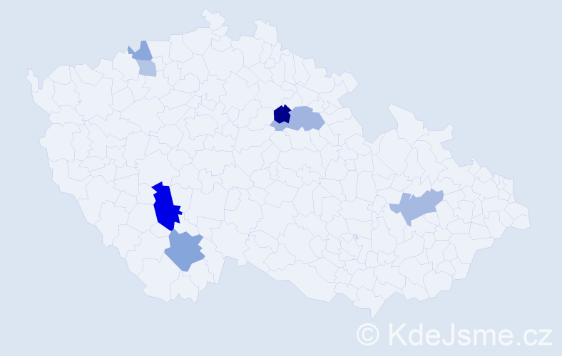 Příjmení: 'Šteierová', počet výskytů 16 v celé ČR