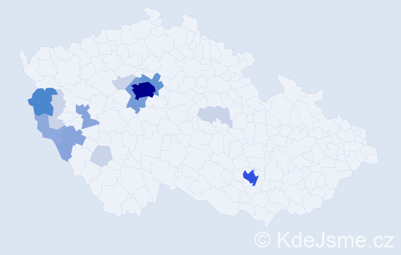 Příjmení: 'Raiser', počet výskytů 52 v celé ČR