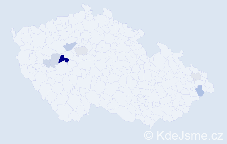 Příjmení: 'Eška', počet výskytů 26 v celé ČR
