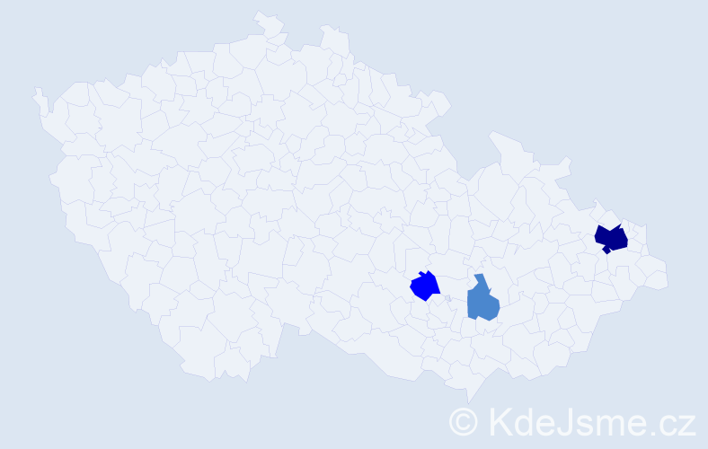 Příjmení: 'Kuščáková', počet výskytů 6 v celé ČR