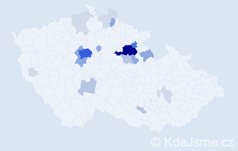 Příjmení: 'Knejp', počet výskytů 64 v celé ČR