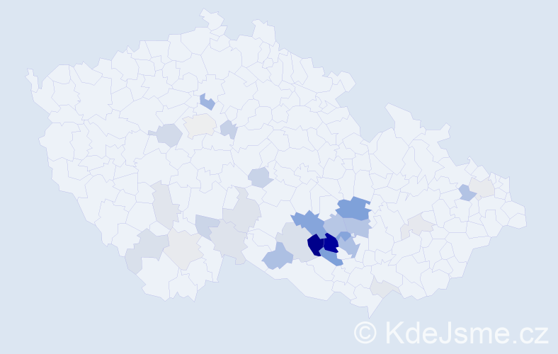 Příjmení: 'Chatrná', počet výskytů 92 v celé ČR