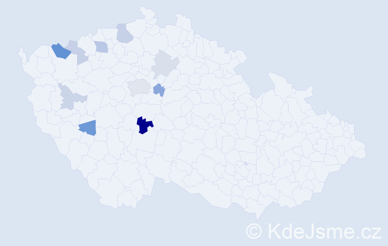 Příjmení: 'Schade', počet výskytů 20 v celé ČR