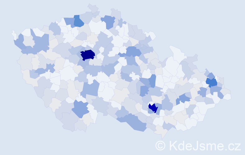 Příjmení: 'Krištof', počet výskytů 843 v celé ČR