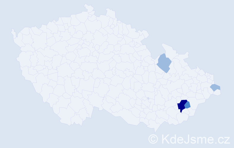 Příjmení: 'Wallková', počet výskytů 8 v celé ČR