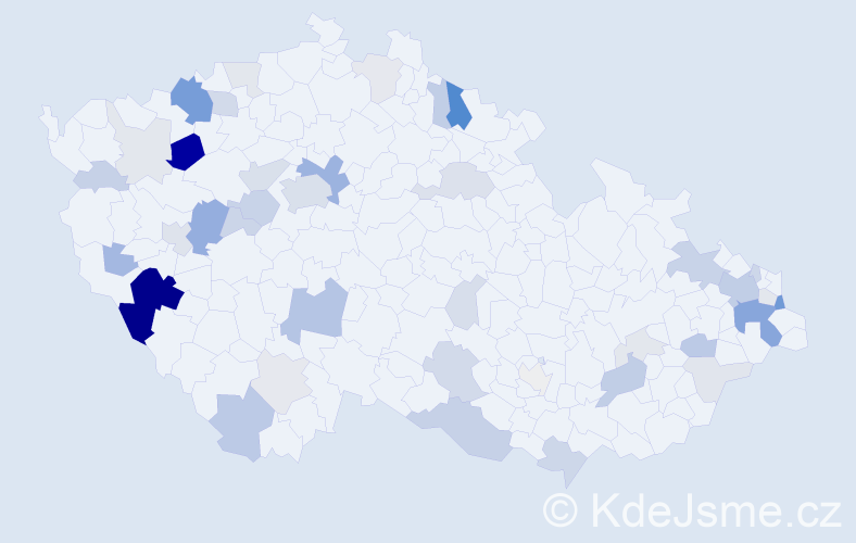 Příjmení: 'Wirthová', počet výskytů 138 v celé ČR