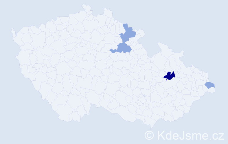 Příjmení: 'Čipelová', počet výskytů 10 v celé ČR