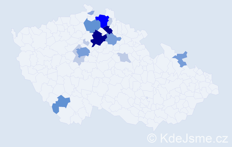 Příjmení: 'Kolner', počet výskytů 51 v celé ČR