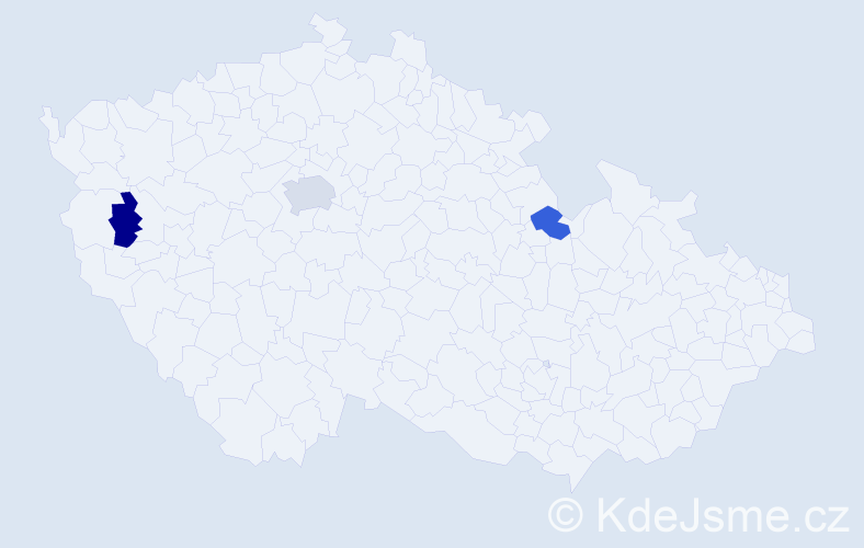 Příjmení: 'Tappert', počet výskytů 4 v celé ČR