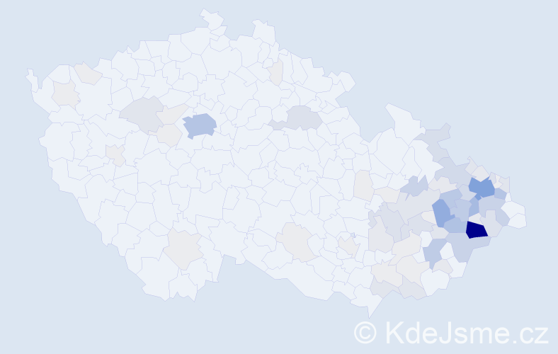 Příjmení: 'Maléřová', počet výskytů 337 v celé ČR