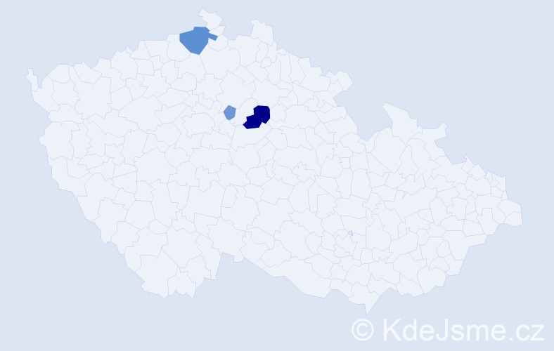 Příjmení: 'Bohuša', počet výskytů 9 v celé ČR