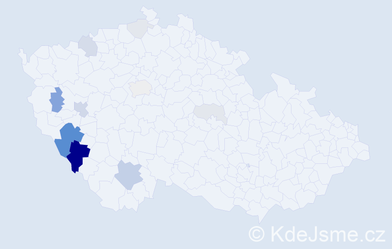 Příjmení: 'Kindelmannová', počet výskytů 41 v celé ČR