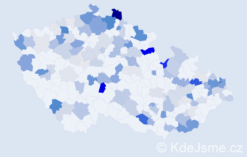 Příjmení: 'Macko', počet výskytů 401 v celé ČR
