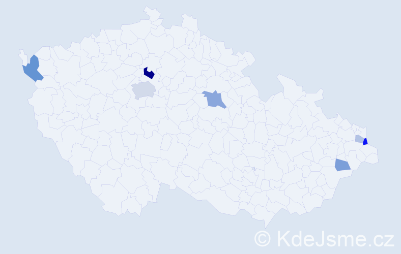 Příjmení: 'Dobsa', počet výskytů 15 v celé ČR
